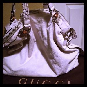 Gucci white  touch of Bamboo bag!